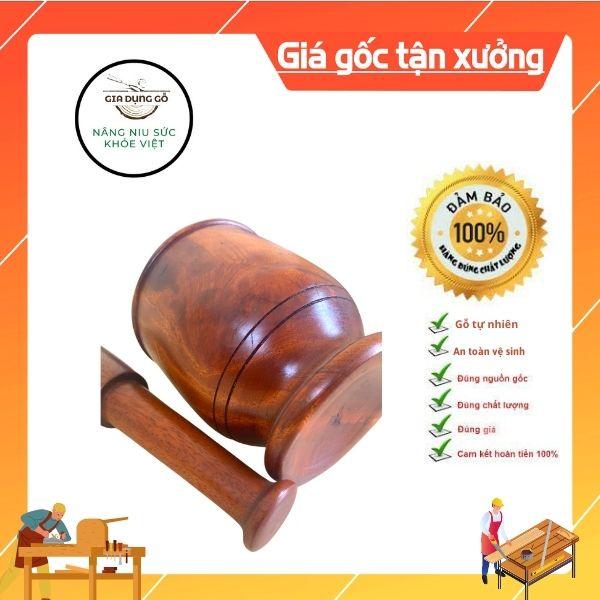 Bộ chày cối gỗ - chày cối giã cua,tỏi,hành,các loại hạt siêu tiện dụng - Đồ Dùng Bằng Gỗ 68