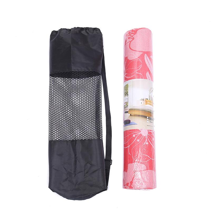 Nylon Yoga Mat Storage Túi lưu trữ ba lô thể lực chống thấm nước Yoga Mat Mesh Bag Center Black Color: 90x30cm