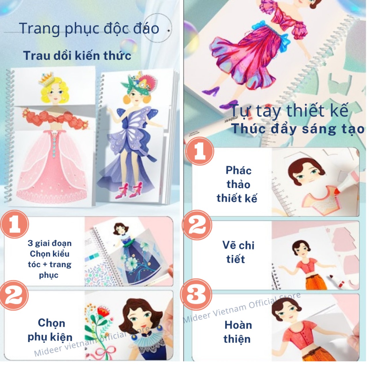 Đồ chơi thiết kế thời trang Clothing Design House, Dụng cụ may vá thủ công sáng tạo cho bé 4,5,6,7,8 tuổi