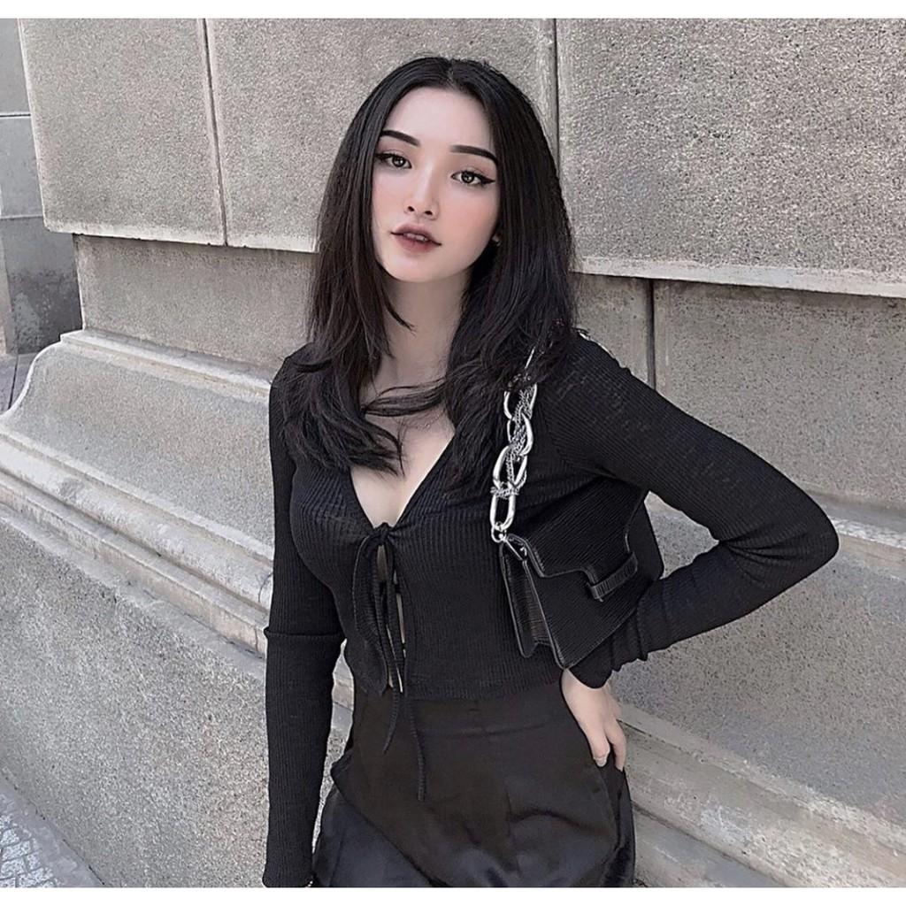 Áo khoác nhẹ croptop tay dài Joy Babe thun gân xịn hack dáng co giãn 4 chiều, áo croptop kiểu nữ crop top CROD 42 -2A
