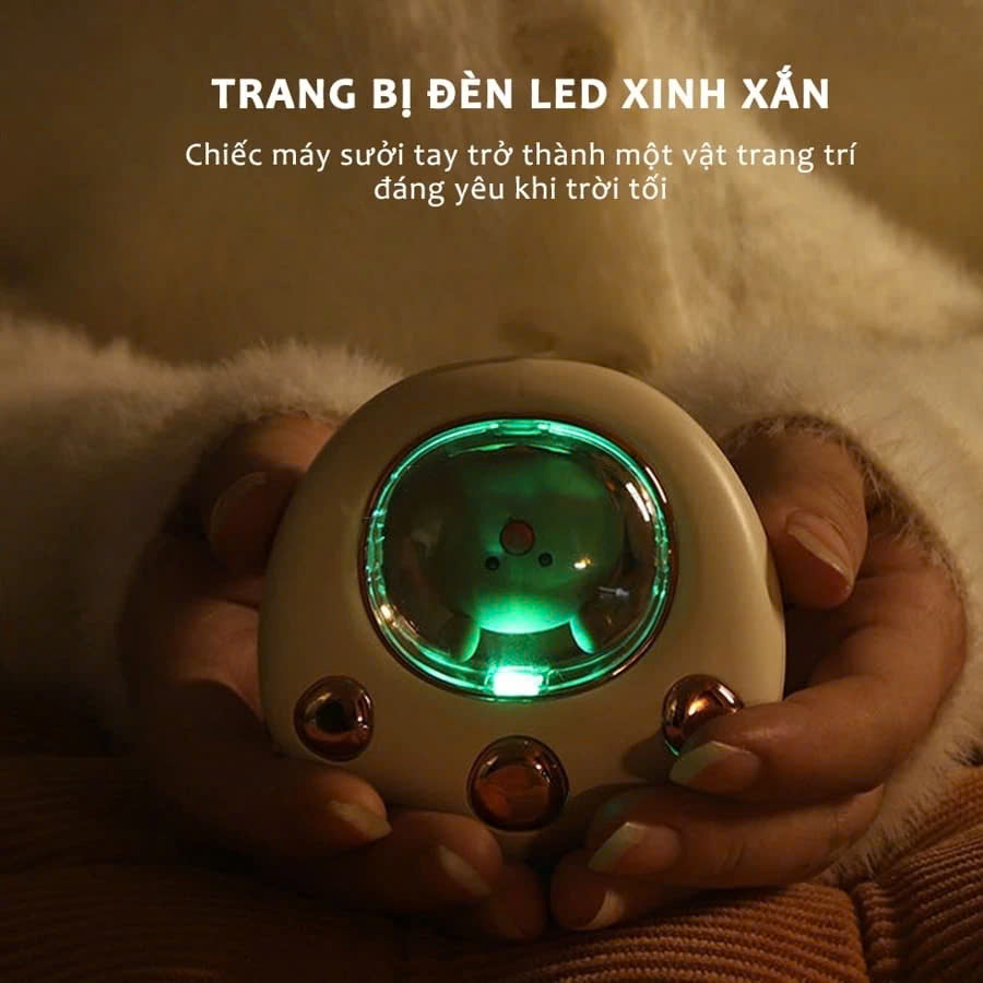 Máy Sưởi Ấm Mini Cầm Tay Kết Hợp Sạc Hiển Thị Đèn LED Văn Phòng Du Lịch Dã Ngoại Phượt - Hàng Nhập Khẩu