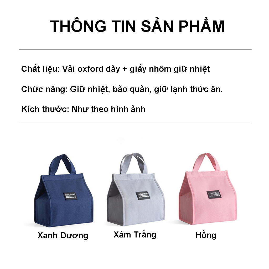 Túi đựng cơm trưa văn phòng tiện lợi, phù hợp cho cả nam và nữ, có kích thước từ lớn đến nhỏ