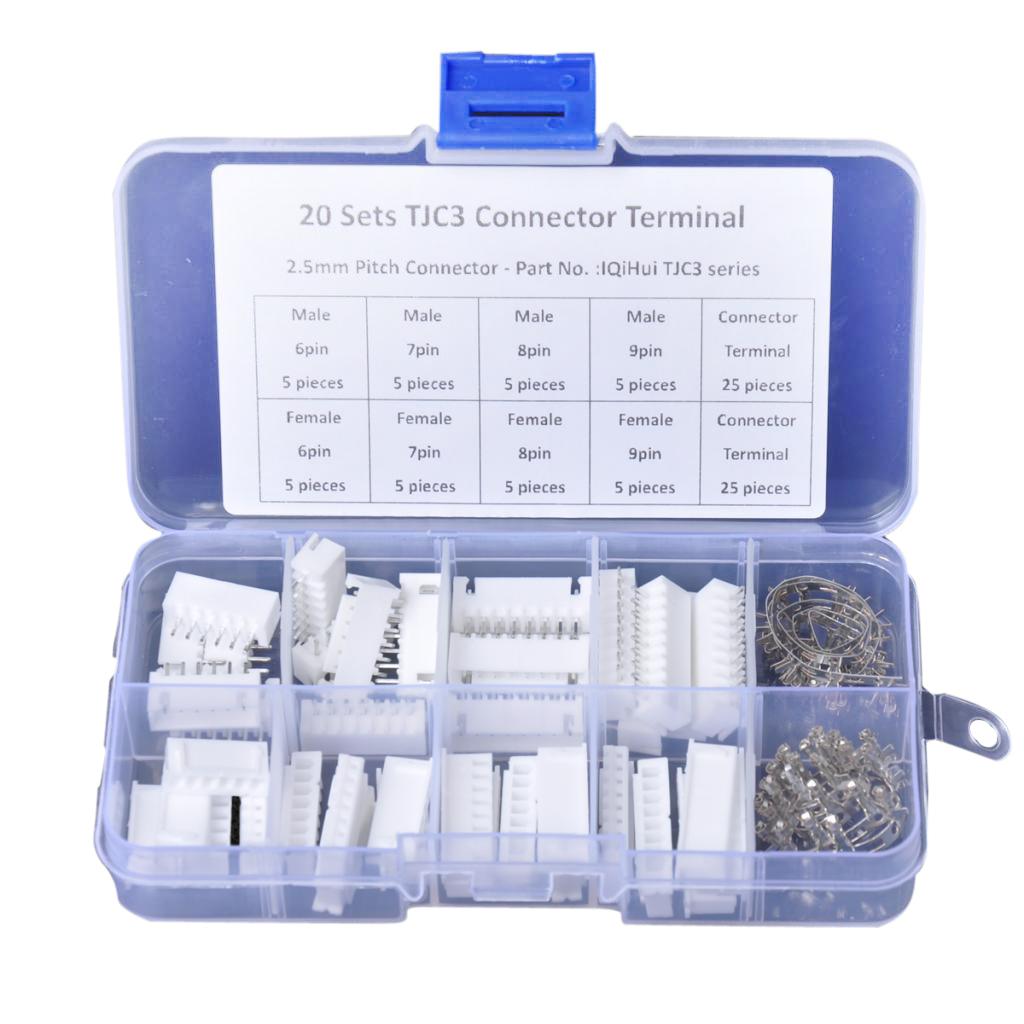 50 Cái TJC3 2.5mm 6P 7P 8P 9Pin Đầu + Nhà Ga + Nhà Ở Cổng Kết Nối Bộ Dụng Cụ