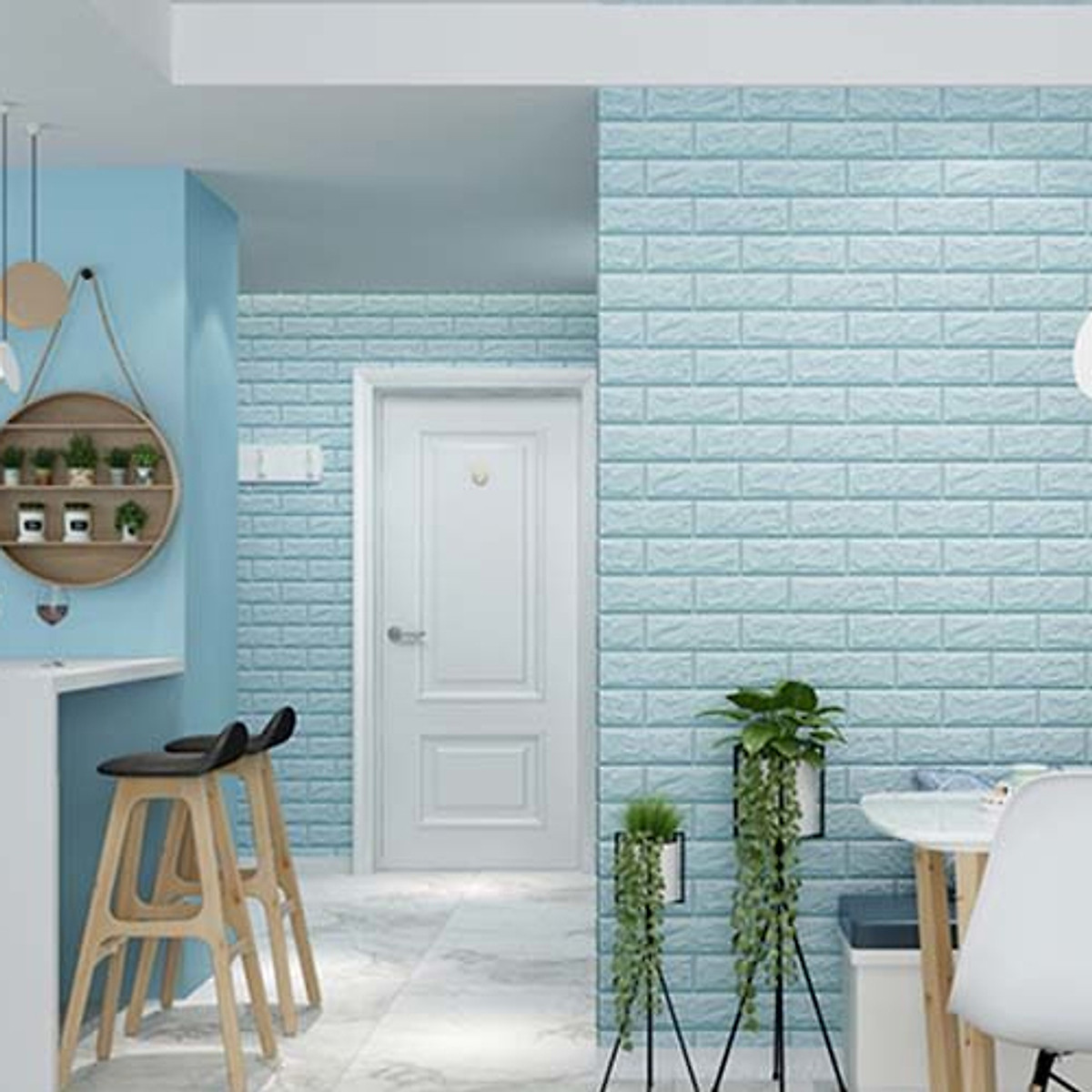 Miếng Xốp Dán Tường Giả Gạch 3D- Trang Trí Nhà Cửa, Phòng Học, Nhà Hàng , Chống Thấm, Ẩm Mốc -Lớp Dán Siêu Chắc - Hàng Chính Hãng MINIIN