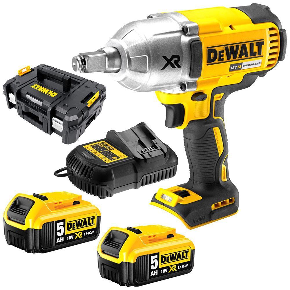 DEWALT DCF899HP2 - Combo Máy Vặn Bu Lông 1/2&quot; Pin Kèm 2 Pin 5Ah Và 1 Sạc - Chính Hãng