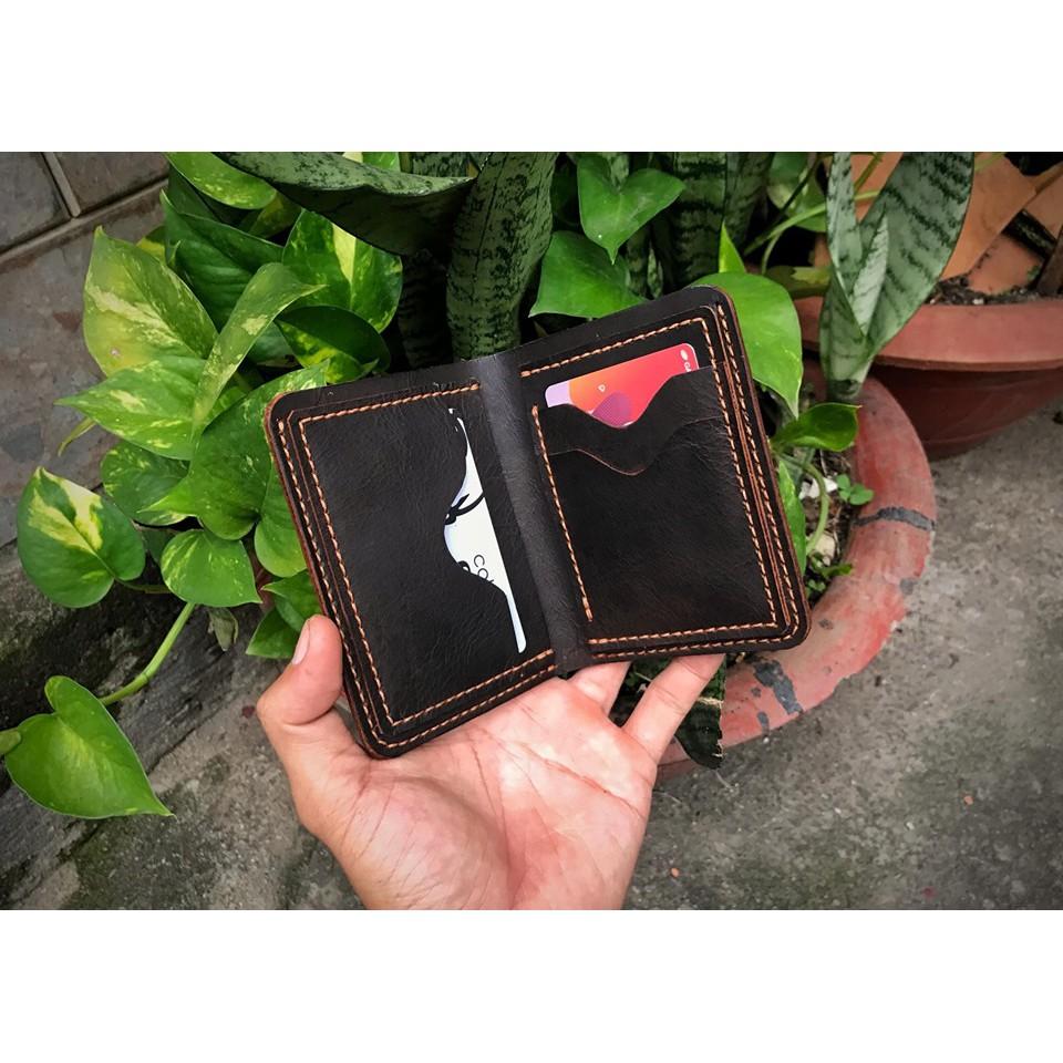 [HÀNG CAO CẤP] Ví đứng nhỏ gọn - Ví da nam khắc tên chọn da theo yêu cầu[DA THẬT - THỦ CÔNG TINH XẢO]