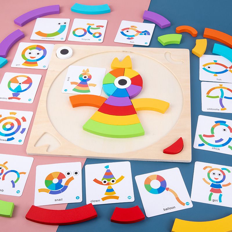 Đồ chơi gỗ an toàn cho trẻ,bộ đồ chơi kết hợp3 tính năng:Học màu sắc-Rèn luyện tư duy logic và sáng tạo cho bé,hàng đẹp