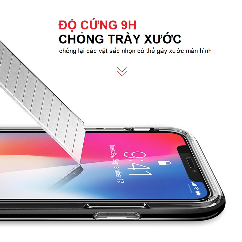 Miếng Dán Kính Cường Lực 9H Dành Cho Iphone XS Max. Bảo Vệ Màn Hình Chống Trày Xước, Chống Nước, Chống Rơi Vỡ