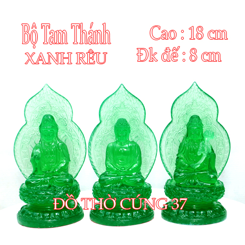 Bộ tượng Tây phương tam thánh lưu ly