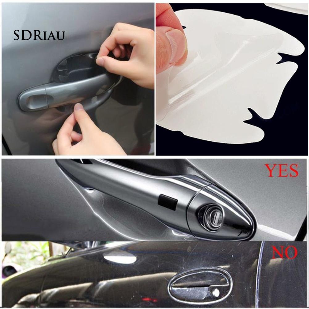 Set 4 Miếng Dán Chống Trầy Cho Tay Nắm Cửa Xe Ô Tô