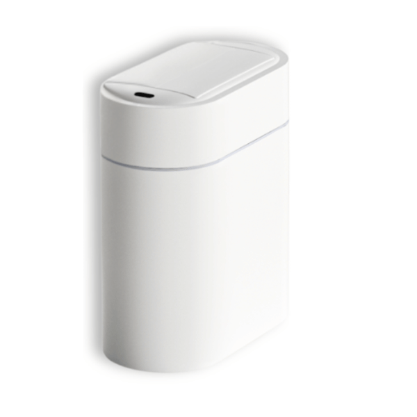 Thùng rác cảm ứng ELPHECO cánh bướm nhựa 9L có tính năng hút chặt túi rác màu trắng ELPH6737 hàng chính hãng