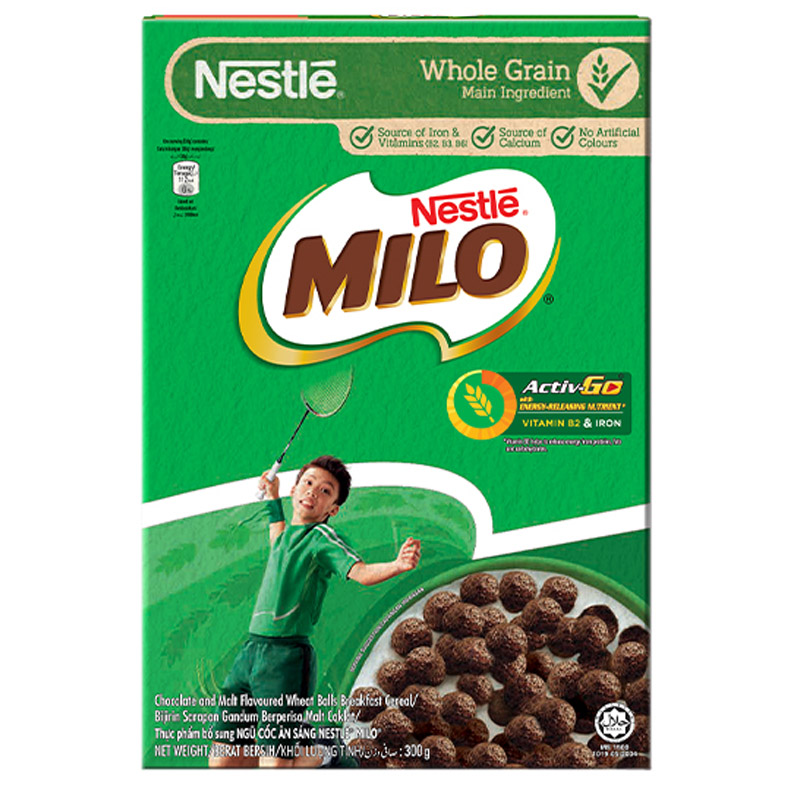 [TẶNG 2 HỘP NGŨ CỐC TRÁI CÂY TRIX] Ngũ cốc ăn sáng MILO - COMBO 2 hộp x 300g