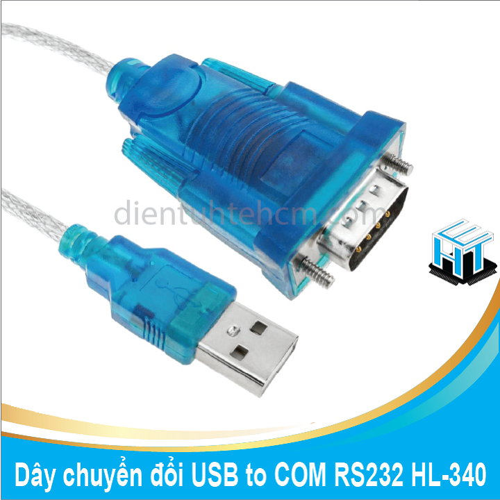 Dây cáp chuyển đổi USB to COM RS232 HL-340 - 1.5m - Đực - Male