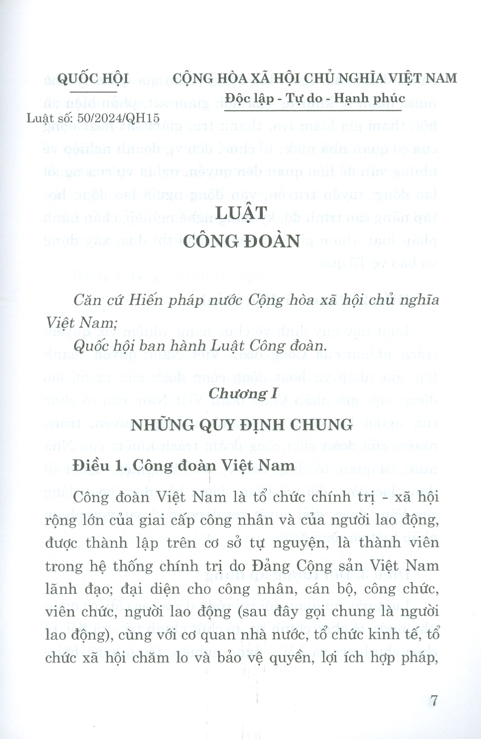 Luật Công Đoàn Năm 2024 - bản in 2025