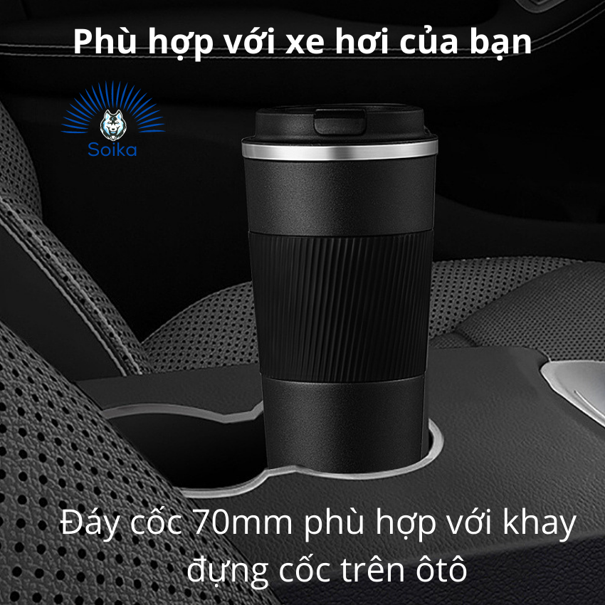 Cốc Cà Phê Giữ Nhiệt SOIKA 510ml SB06510 Inox 304 Nhiều Màu