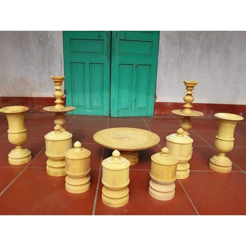 Mâm bồng đựng hoa quả bằng gỗ