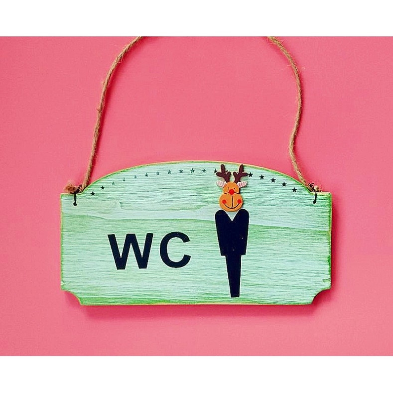 Bảng treo WC nam nữ dễ thương
