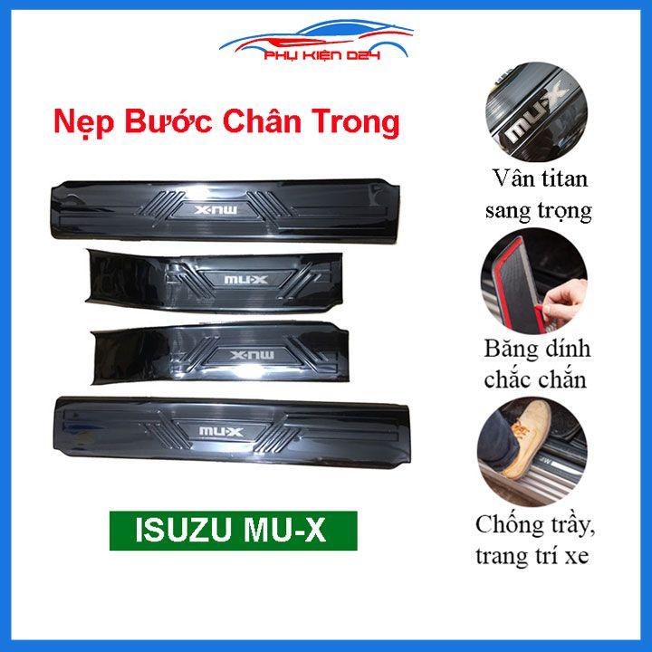 Bộ nẹp bước chân trong MUX, MU-X vân Titan chống trầy làm đẹp ô tô