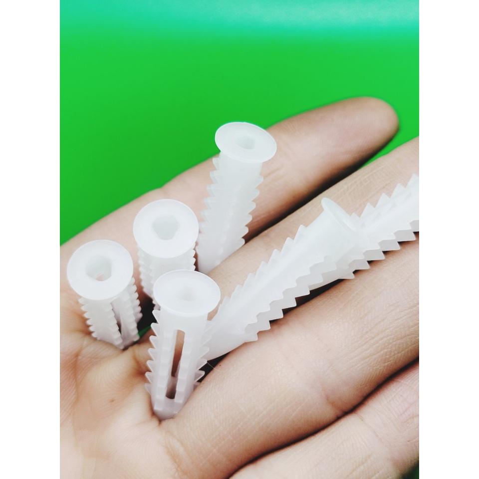 TẮC KÊ NHỰA,NỞ NHỰA 3 PHÂN 6 KHÍA 1 BỊCH 10 CON