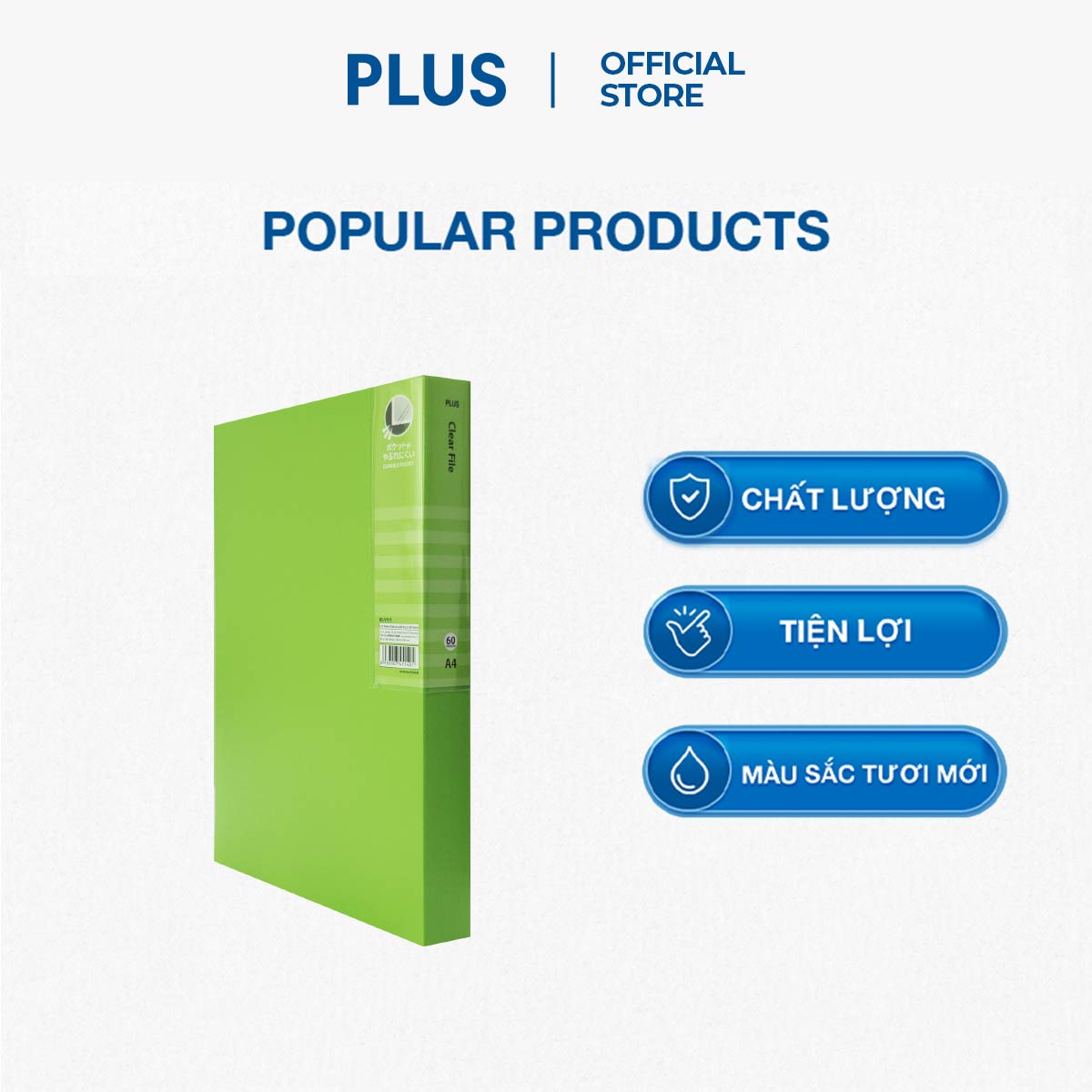 Bìa Lá Đựng Hồ Sơ PLUS 60P