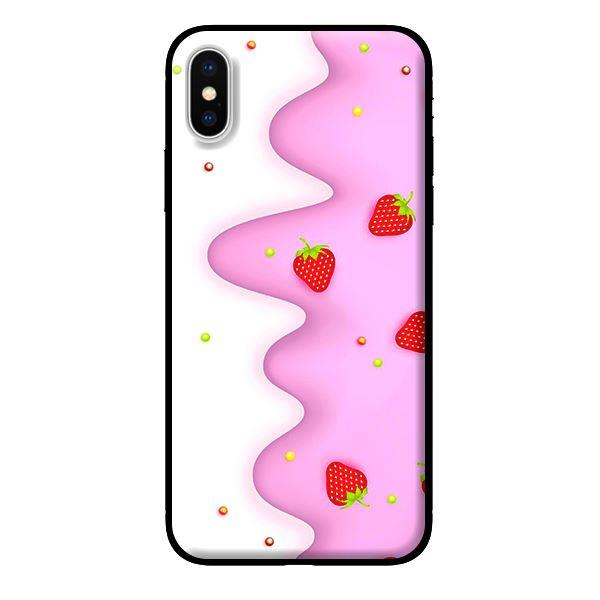 Ốp in cho iPhone X Họa Tiết Dâu - Hàng chính hãng