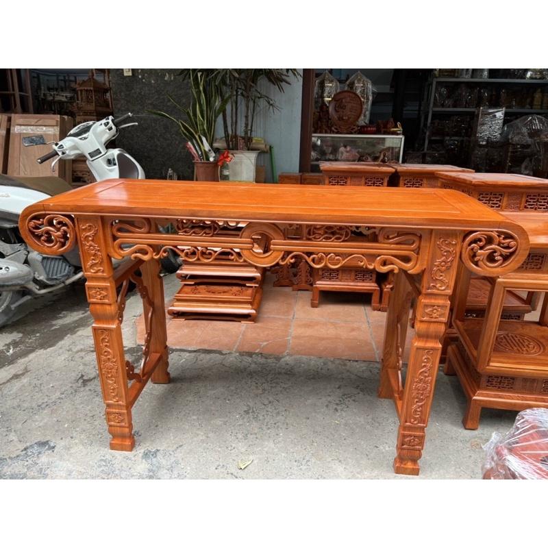 bàn cuốn gỗ hương dài 1m27 rộng 40 cao 80cm