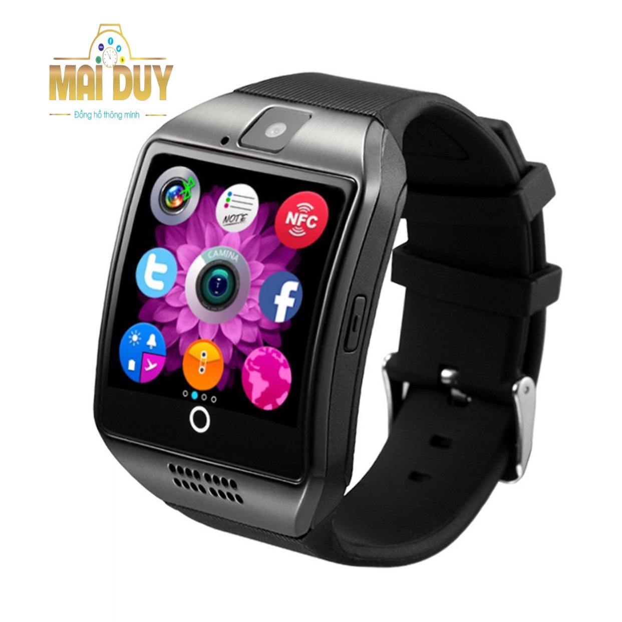 Đồng Hồ Thông Minh MAI DUY Q18 - Bluetooth V8 - Tích Hợp Nhiều Tính Năng Ưu Việt-Hàng Nhập Khẩu