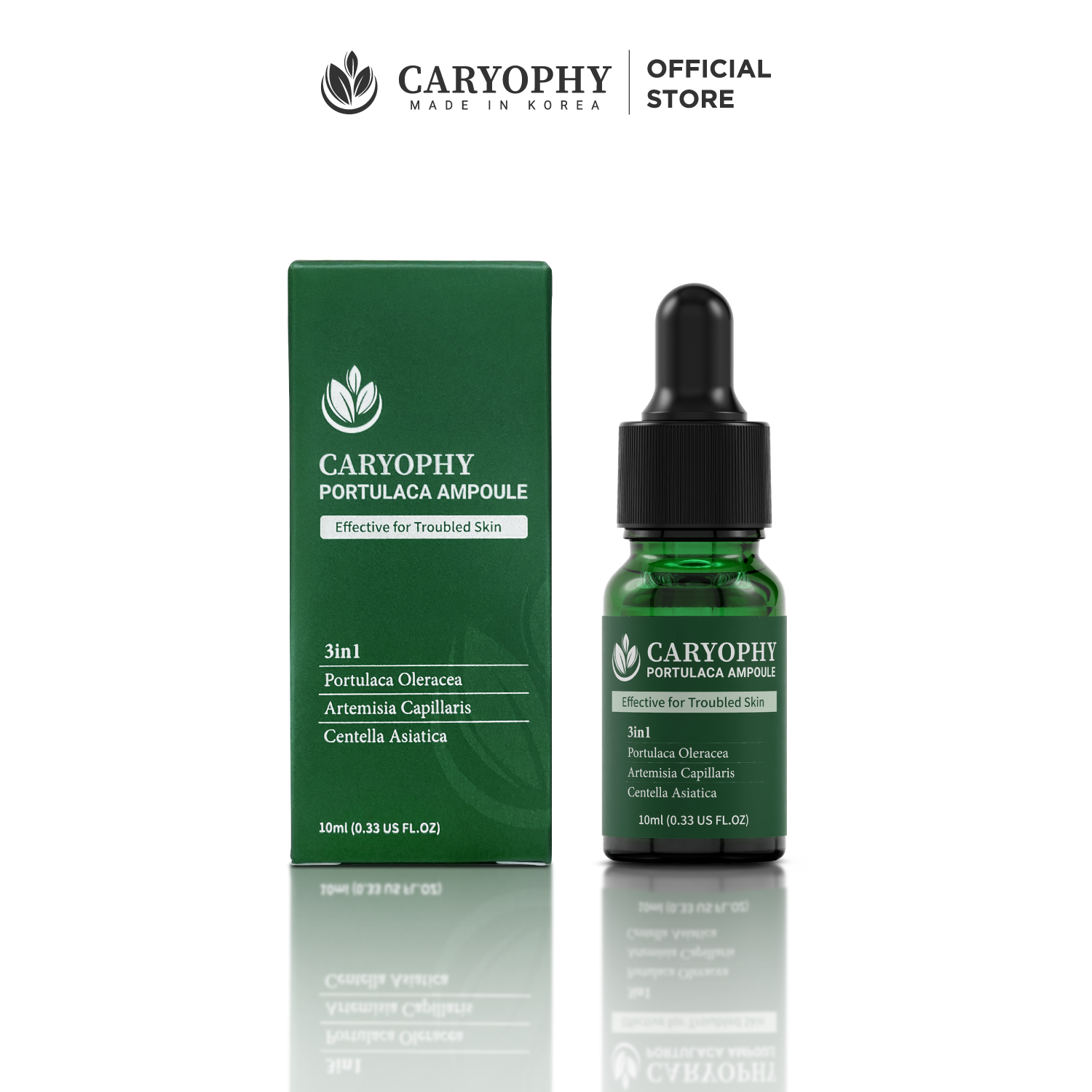 Combo Sữa rửa mặt 150ml và Serum mụn 10ml Carryophy portulaca