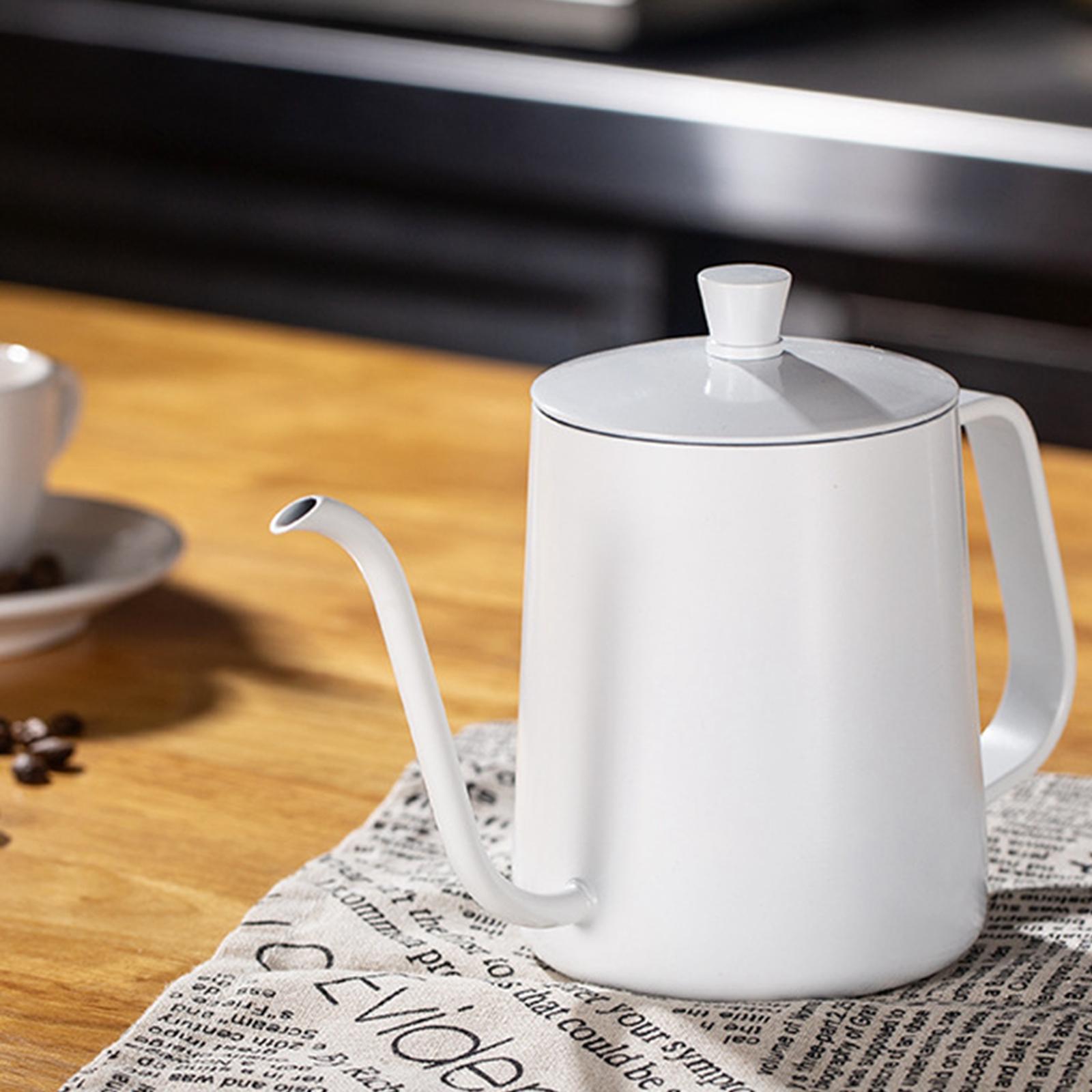 2Pcs Swan Neck Thin Mouth Pour Over Kettle Tea Pot for Tea Drip Coffee Water