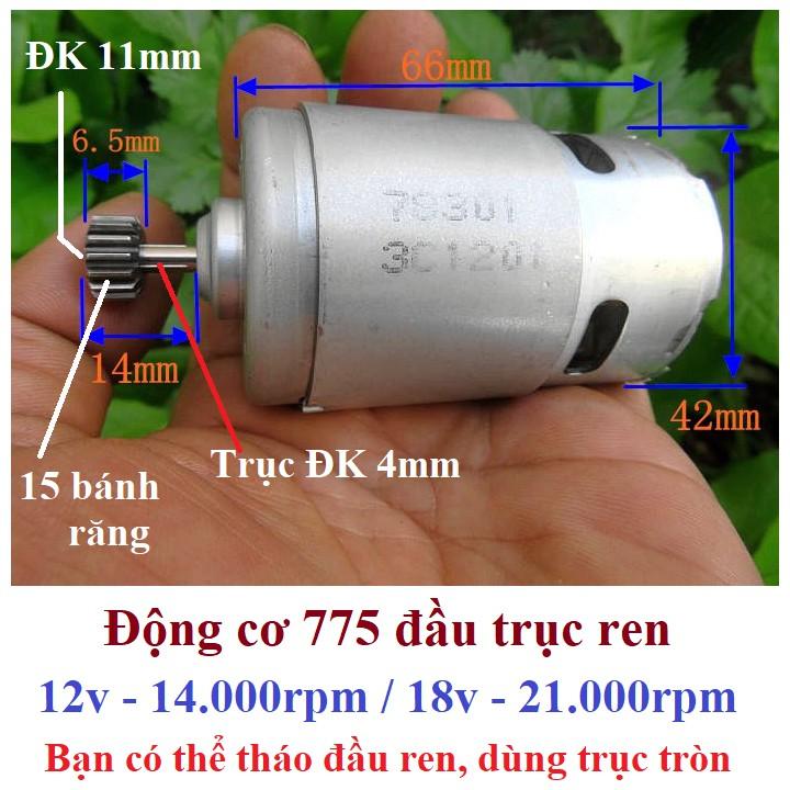 Các loại động cơ DC: 370, 540, 545, 775 và phụ kiện chế máy mài, máy cắt, máy khoan