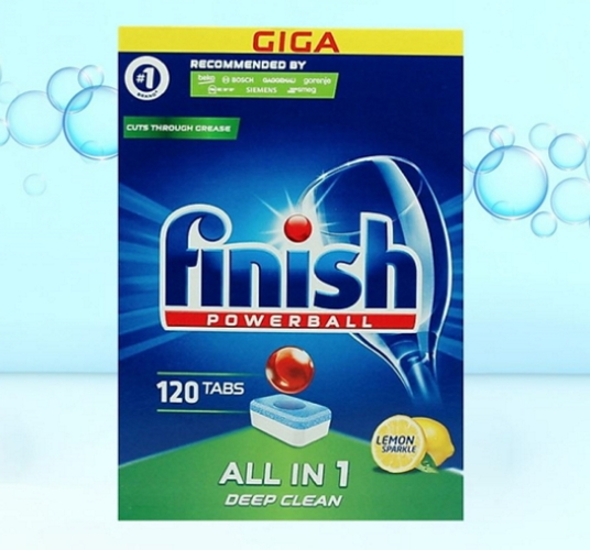 Viên rửa chén Finish Allin1 hộp 120 viên nhập khẩu đức