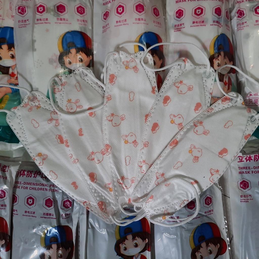 SET 10 CÁI Khẩu trang y tế 4D KF94 Trẻ em học sinh tiểu học cấp 1 giúp ngăn vi khuẩn 95% chuẩn KN95