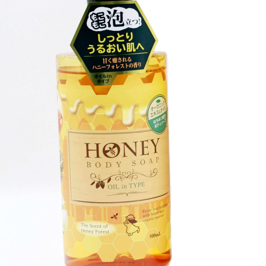 Sữa Tắm Sạch Da Dưỡng Ẩm Không Nhờn Dính Nhật Bản( HONEY BODY SOAP OIL IN TYPE ) 500ML