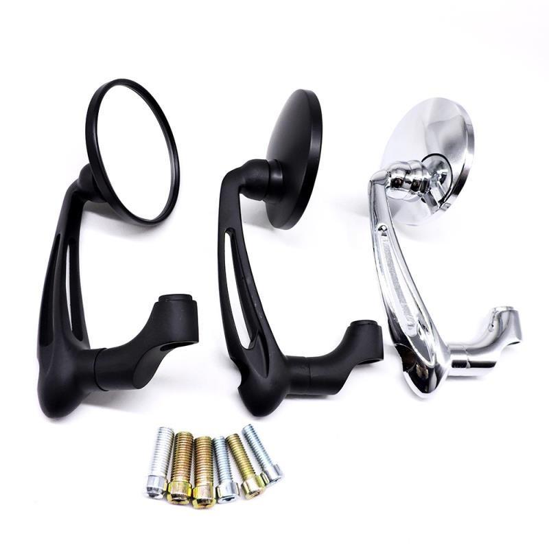 Gương Chiếu Hậu Hình Tròn Màu Đen / Chrome Thông Dụng Cho Xe Máy / Xe Đạp / Scooter 10mm