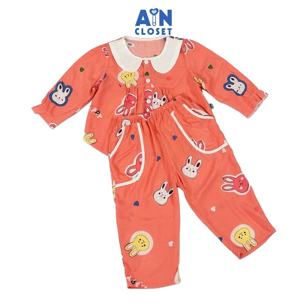 Bộ quần áo Dài bé gái họa tiết Thỏ Lanh Cam. - AICDBGSOY4H3 - AIN Closet
