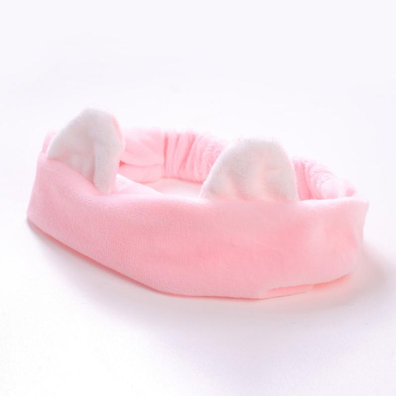 Băng Đô bờm tóc hình Tai Mèo Rửa Mặt Makeup Co Giãn Siêu Dễ Thương 22 X 10 CM