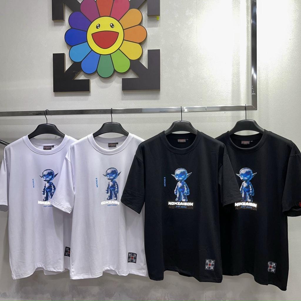 Áo thun unisex tay lỡ Now sài gòn SILVER ROBOT TEE || Hany shop