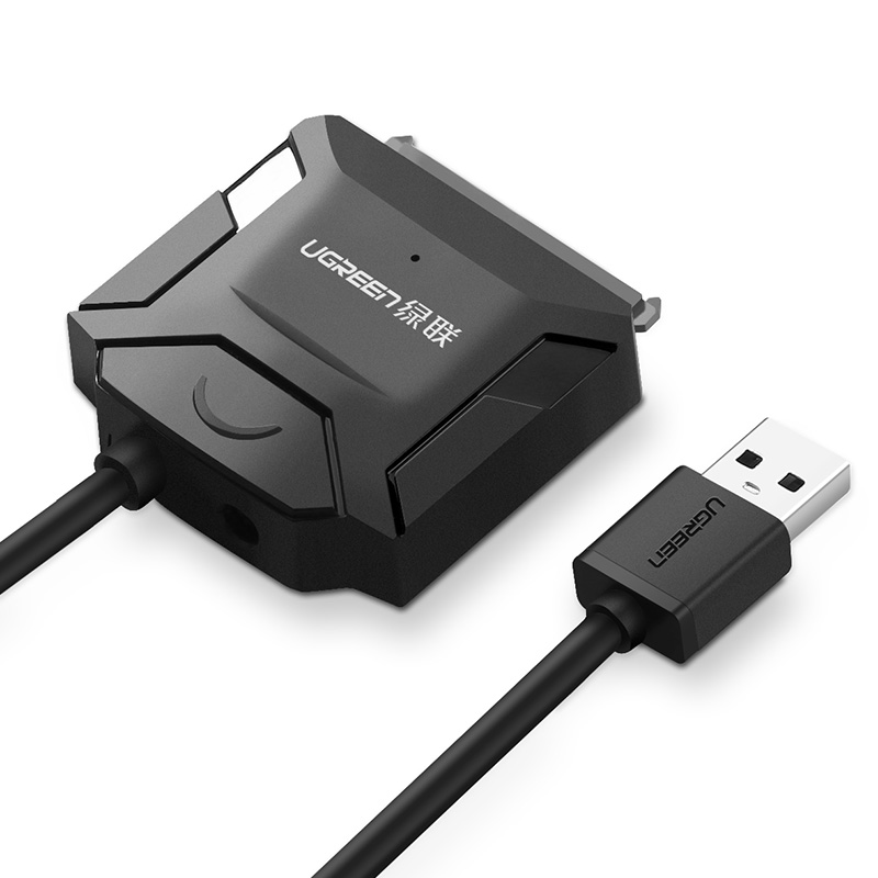 Dây Cáp Chuyển Đổi Ugreen CR108 20611 USB 3.0 Sang SATA Nguồn 12V-2A - Hàng chính hãng