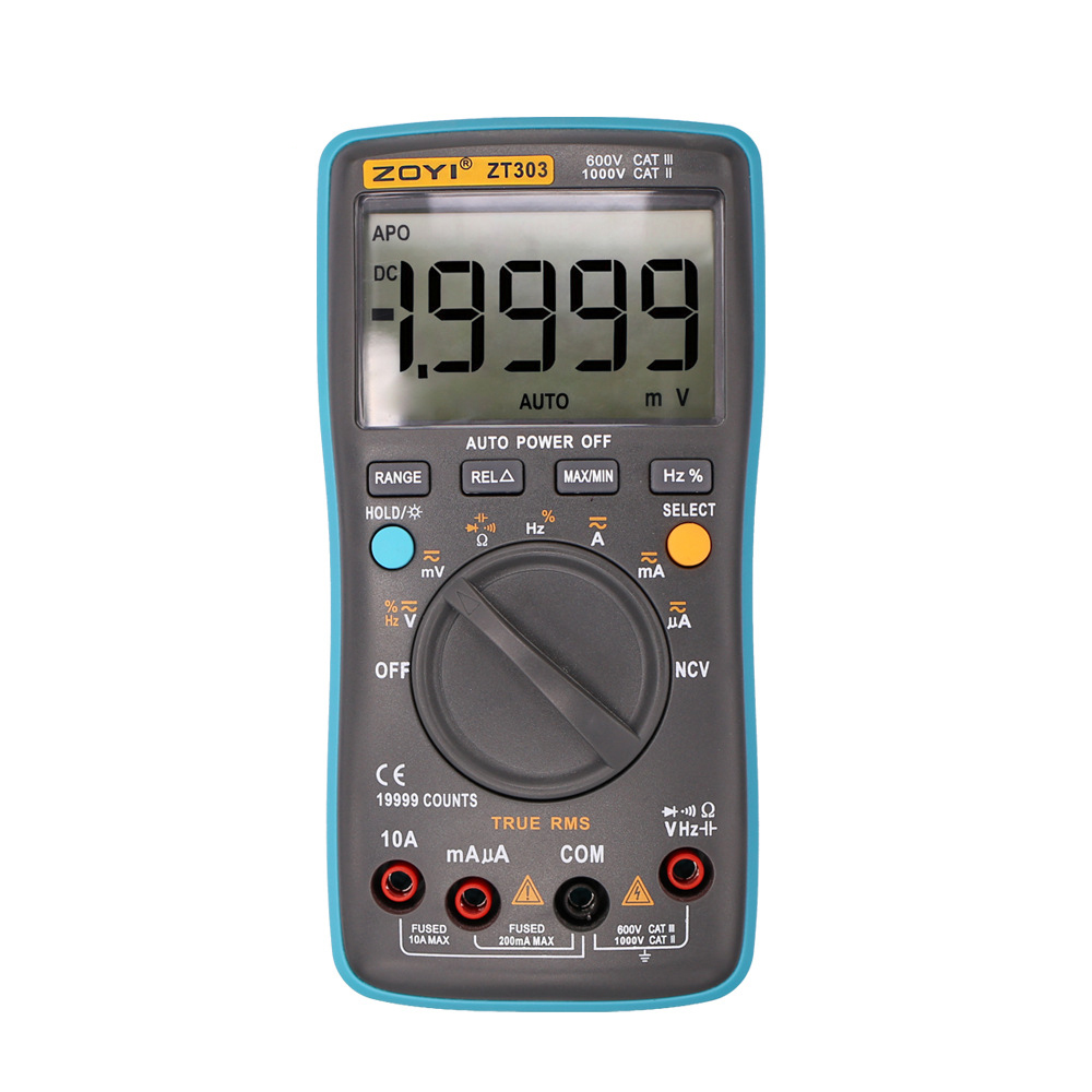 Đồng Hồ Vạn Năng Kỹ Thuật Số Zoyi ZT-303 Đồng Hồ Có Nhiều Chức Năng Đo Điện Áp, Dòng Điện, Điện Trở, Diode, Đo Liên Tục Với Kết Quả Đo Có Độ Chính Xác Cao – Hàng Chính Hãng