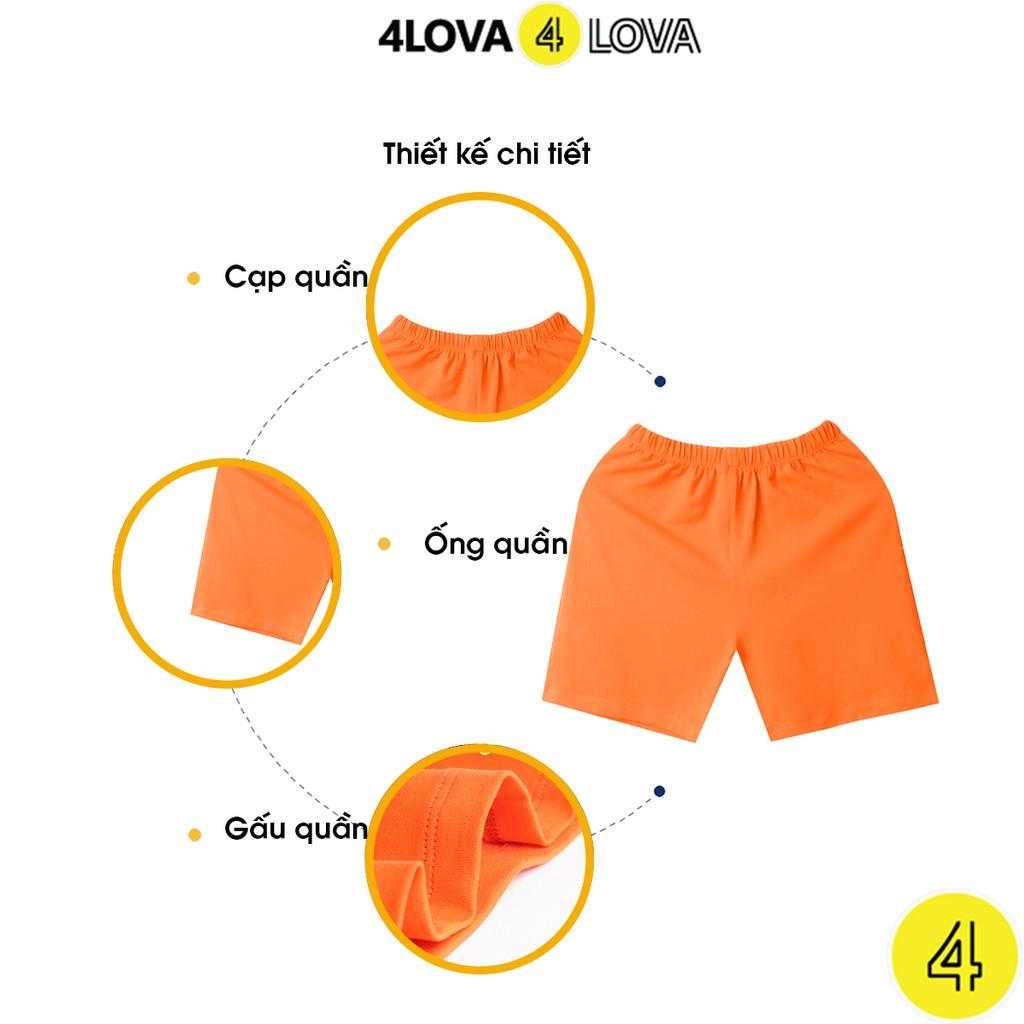 Bộ cộc tay thun quần áo chất cotton mùa hè cho bé 4LOVA size đại chính hãng từ 28-44 kg
