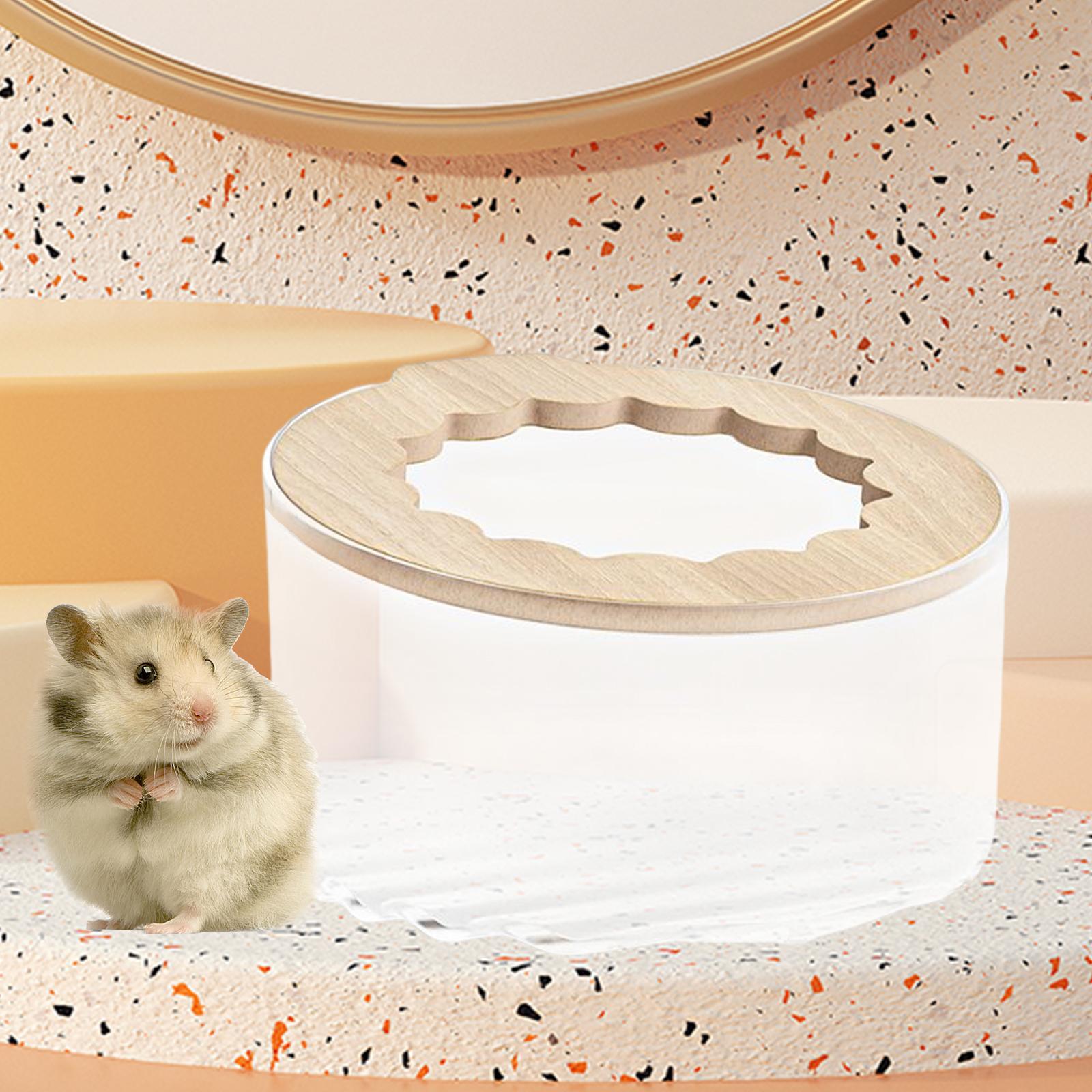 Hamster Sand Bath Toilet Cage Accessory Bathtub for Small Animals Gerbil Rat Mice