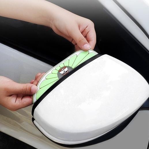 Vỏ Bọc Kính Chiếu Hậu Dạ Quang Chống Mưa Họa Tiết Hoạt Hình Cho Xe Hơi