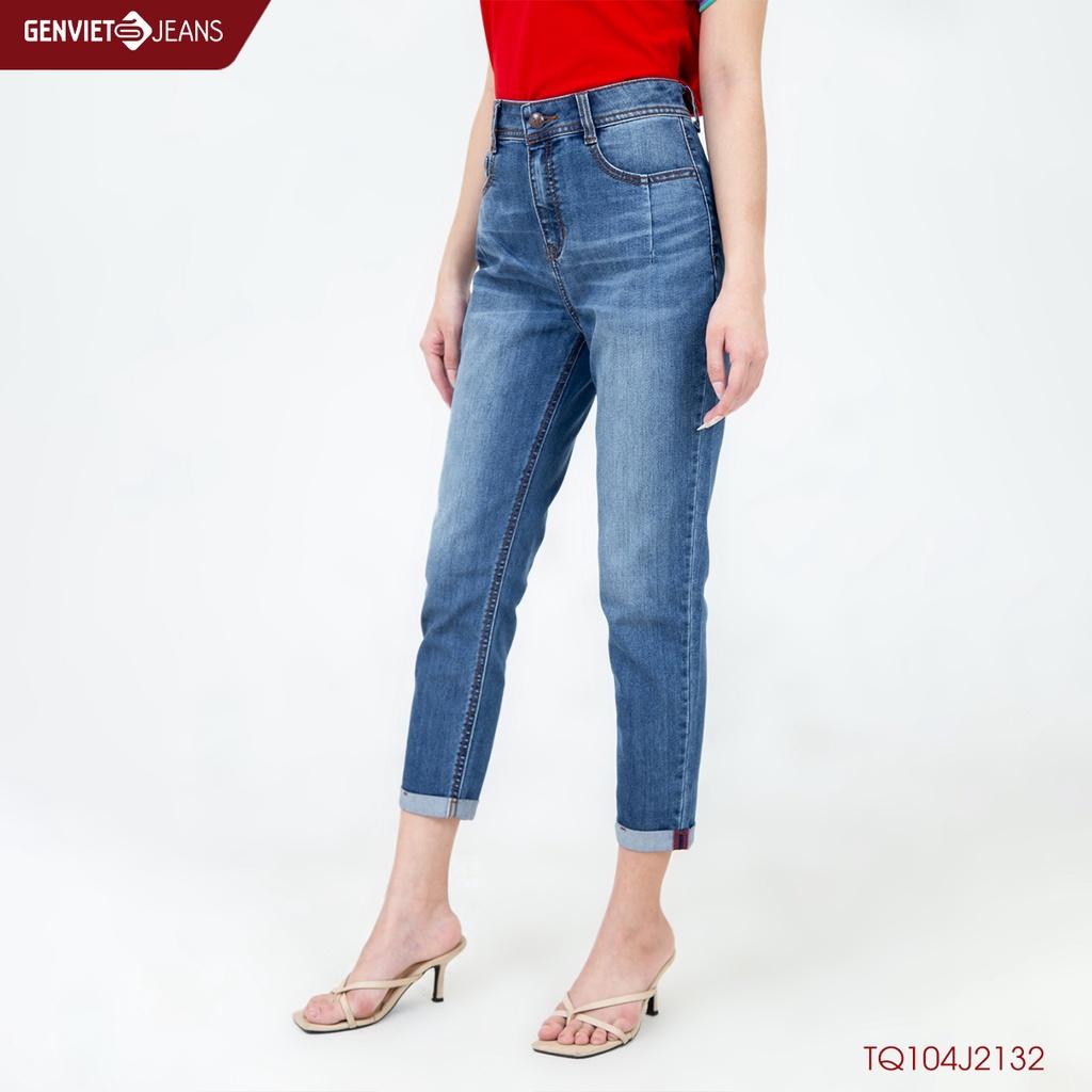 Quần Dài Jeans Nữ Col Thụng GENVIET TQ104J2132