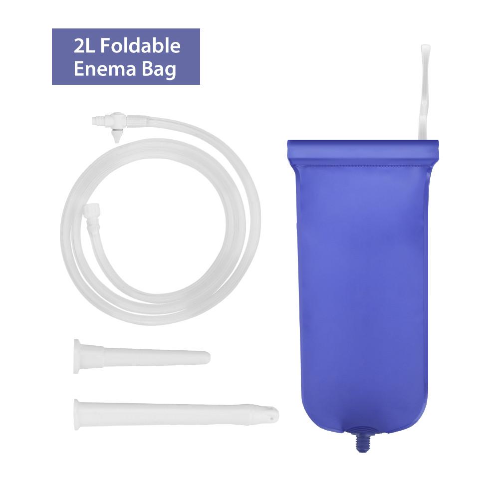 1.6/2L Có Thể Gập Lại Enema Túi Vòi Xịt Rửa Vệ Sinh Hậu Môn Tắm Nữ Tính Vagin VỆ SINH RỬA Giải Độc Hậu Môn Bụi Đại Tràng Khuyển Dạ Xoa