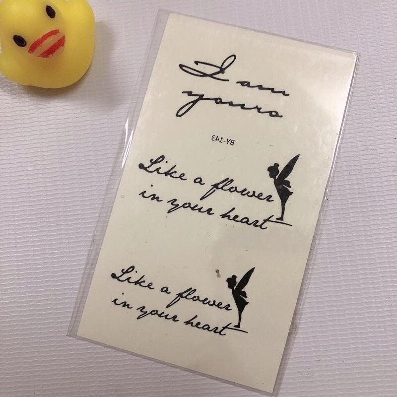 Hình xăm dán chữ kí thiên thần 10x6cm