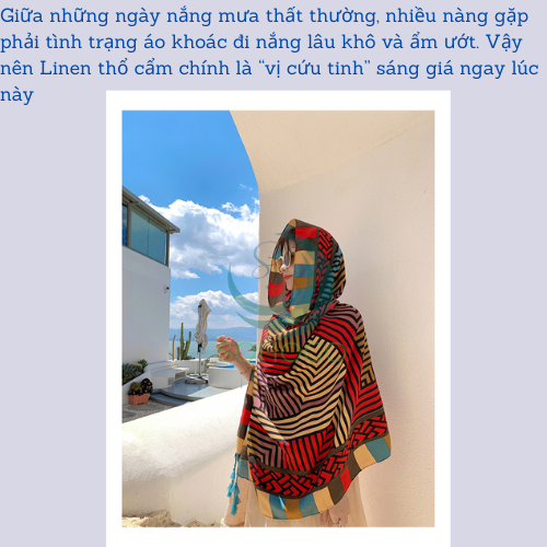 - Khăn choàng boho đi biển thổ cẩm nữ 180x90cm -Khăn quàng cổ du lịch mùa hè che nắng, khăn cotton khổ lớn