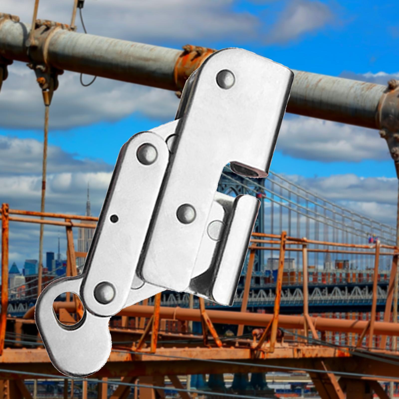 Alloy Steel Rope Grab Rock Climbing 15KN Heavy Duty Self Locking Fall Arrester Protection Safety Gear Rappelling Stopper Blocker