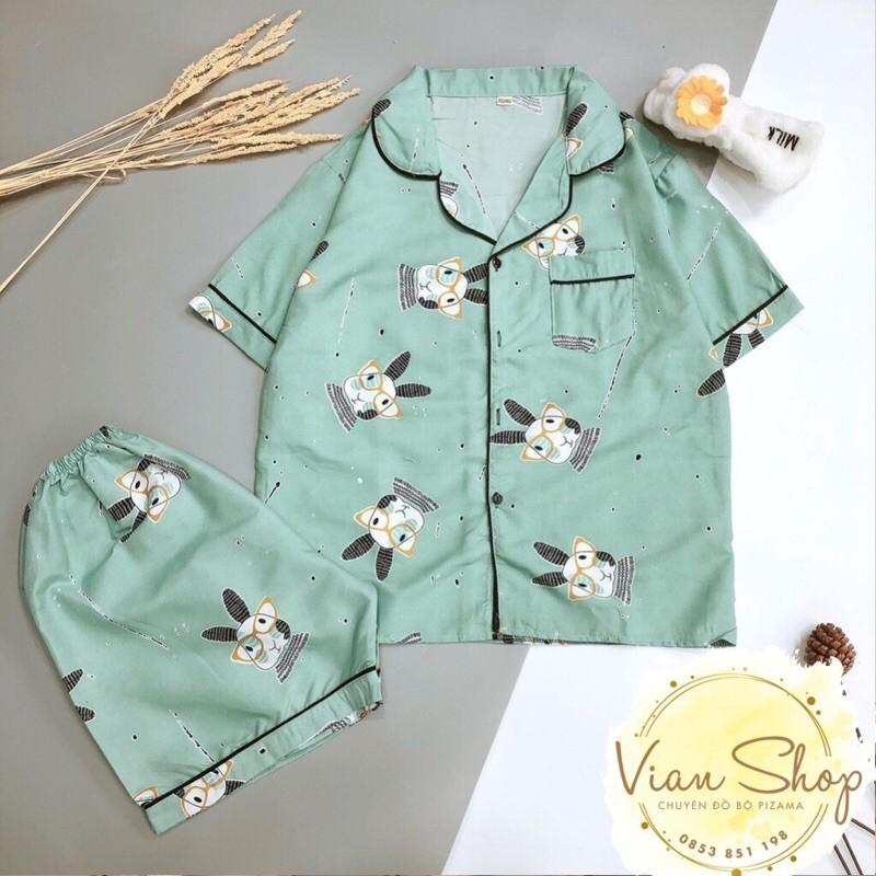 Bộ đồ pijama  Bộ Đồ Ngủ Mặc Nhà Kate Thái Cộc Đùi Hoạ Tiết Dễ Thương