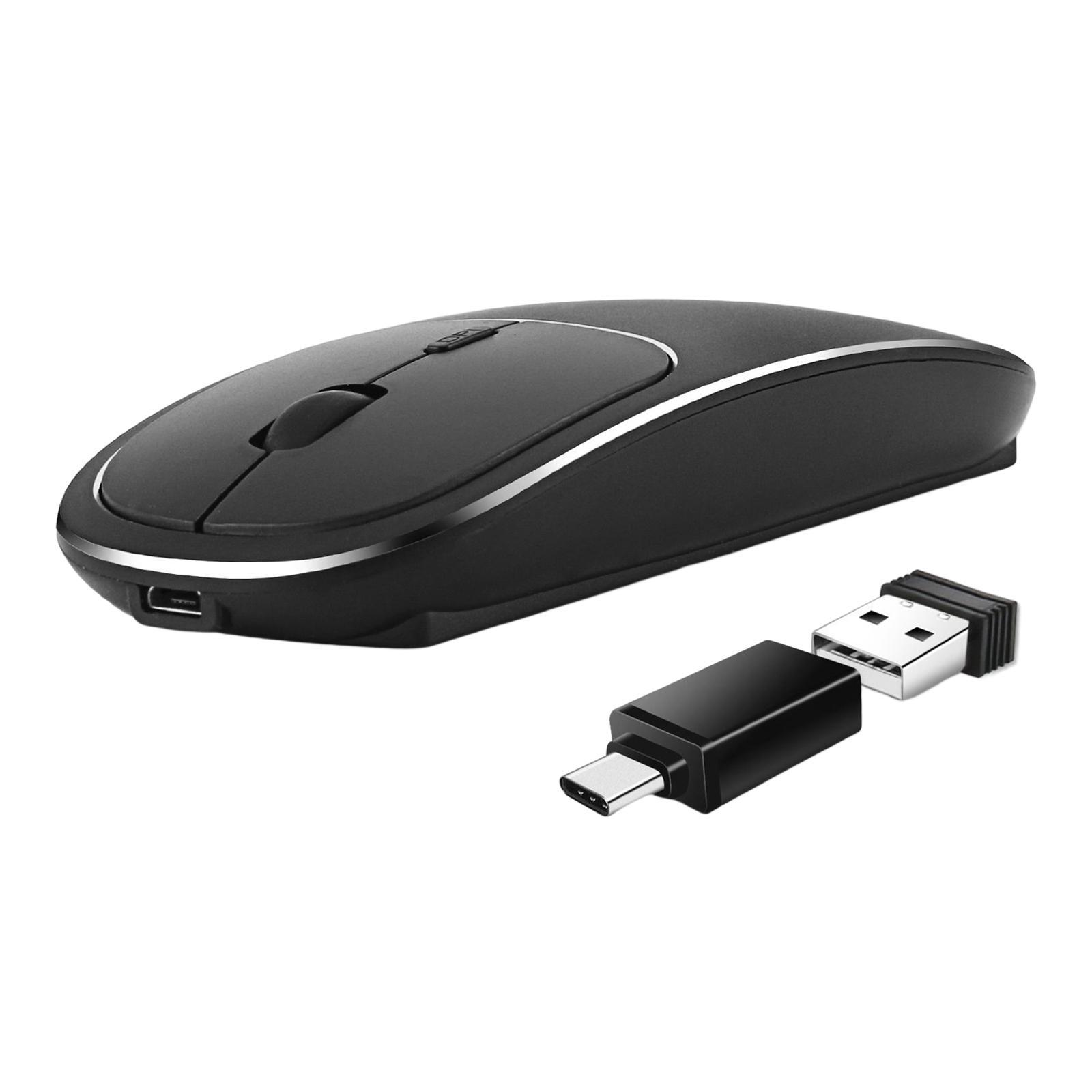 Portable 2.4G Wireless Mouse with USB Receiver Mice for PC Notebook Black