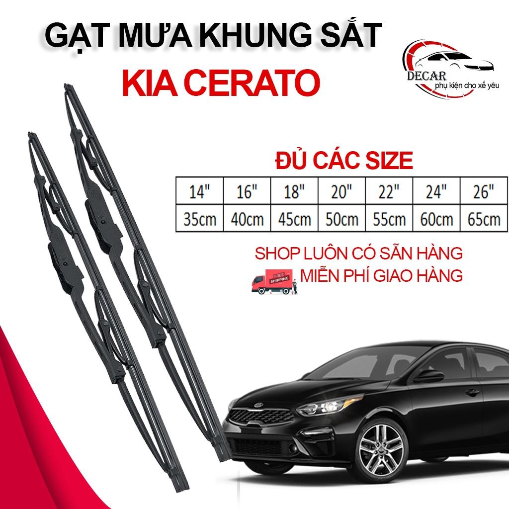 1 Cặp cần gạt mưa khung xương, chổi gạt mưa xe Kia Cerato , gạt kính xe oto, thanh gạt nước mưa xe hơi